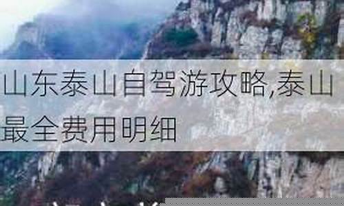 天津到泰山自驾游攻略-天津到泰山自驾游攻略图